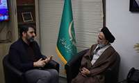 نشست حجت الاسلام ربانی با سید امیر حسین مدنی معاون توسعه روستایی و مناطق محروم